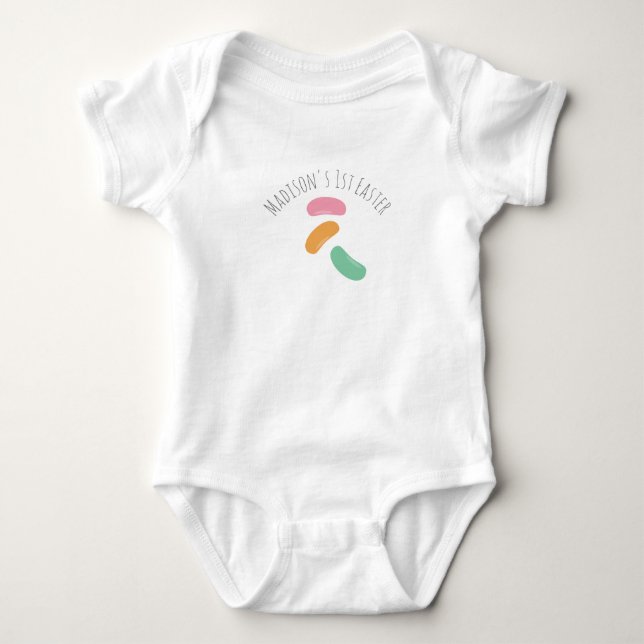 Baby-erster Ostern-Geleebonbon-Baby-Bodysuit Baby Strampler (Vorderseite)