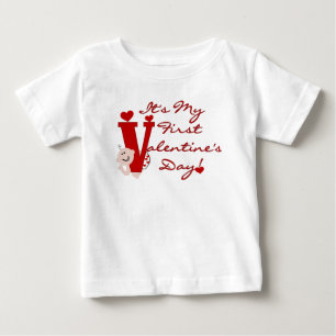 Baby-erster Valentinstag Baby T-shirt