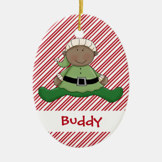 Baby-erster Weihnachtself-Anzug Keramik Ornament