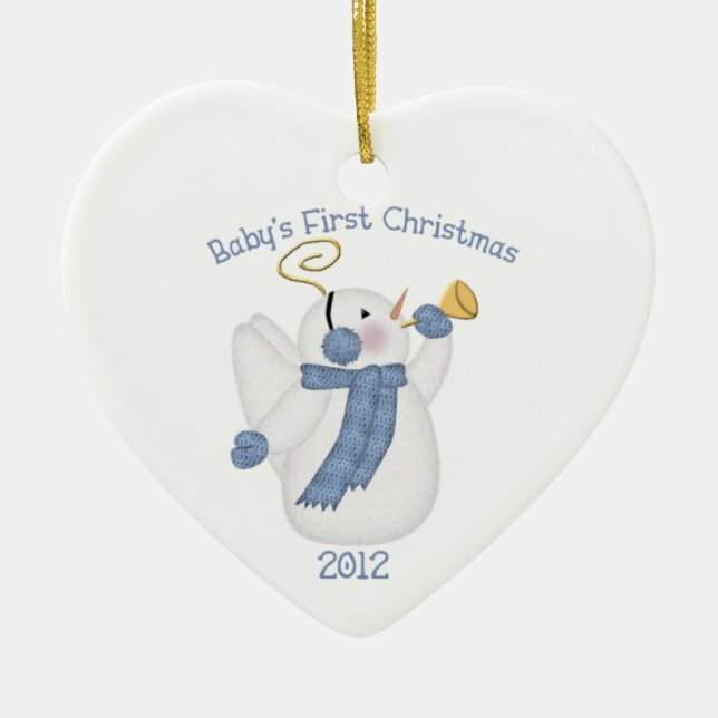 Baby-erstes Weihnachten 2012 Keramikornament (Vorne)