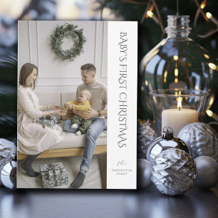 Baby erstes Weihnachten Familienfoto