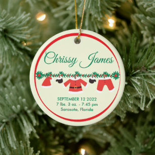 Baby erstes Weihnachten Keramik Ornament