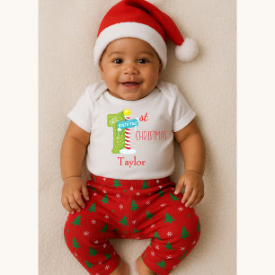 Baby erstes Weihnachten Nordpol Thema Strampler