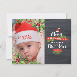 Baby Erstes Weihnachten, Stechpalmenbeeren Feiertagskarte