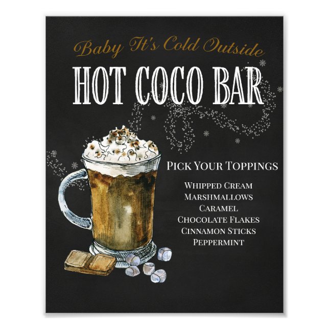 Baby es ist Cold Outside Coco Bar Sign Fotodruck (Vorne)