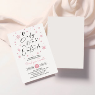 Baby es ist Cold Outside Girl Snowflake Babydusche Einladung