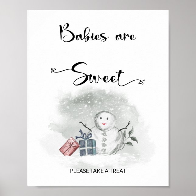 Baby es ist kalt außerhalb Babys sind süß Poster (Vorne)