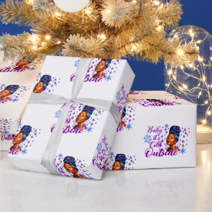 Baby Es ist kalt außerhalb Beauty Afro Weibliche  Geschenkpapier
