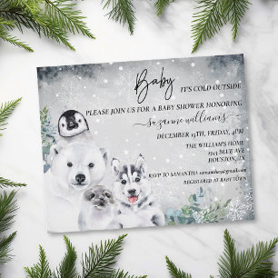 Baby Es ist kalt draußen Arktis Tierdusche Winter