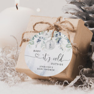Baby, es ist kalt draußen Baby Shower Geschenkanhänger