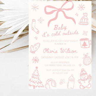 Baby, es ist kalt draußen Baby Shower Party Einladung