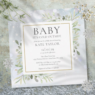 Baby, es ist kalt draußen Baby Shower Winter Schne Einladung