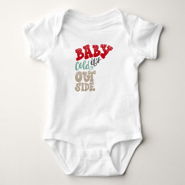 Baby es ist kalt draußen baby strampler (Vorderseite)