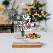 Baby Es ist kalt draußen Babydusche Hot Cocoa Bar