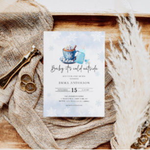Baby Es ist kalt draußen Blue Boy Baby Dusche Einladung
