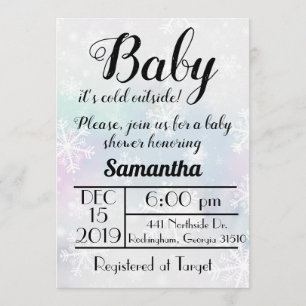 Baby Es ist kalt draußen Einladung