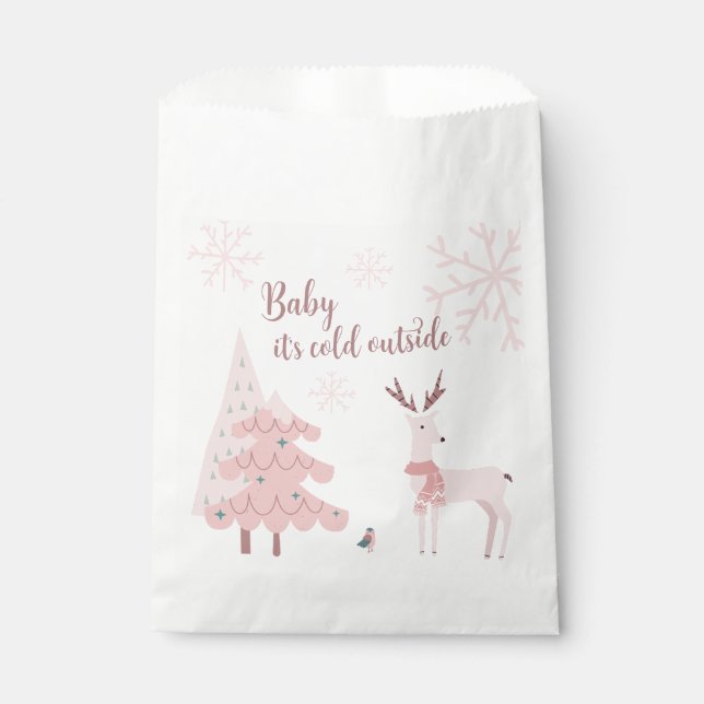 Baby Es ist kalt draußen Gefälligkeitstaschen Geschenktütchen (Vorderseite)
