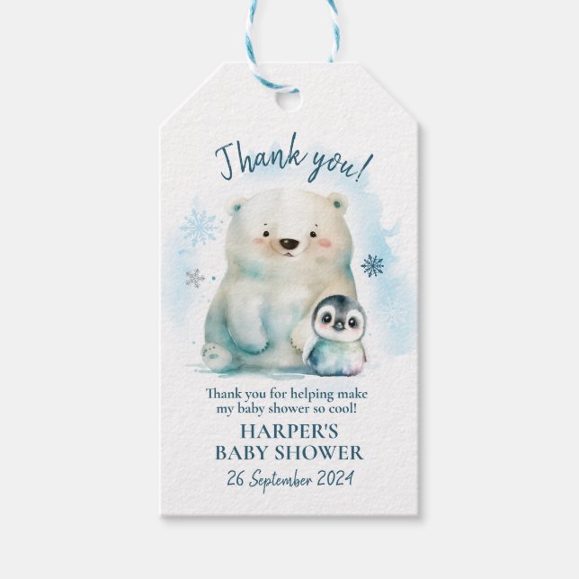Baby Es ist kalt draußen Geschenkanhänger (Vorderseite)