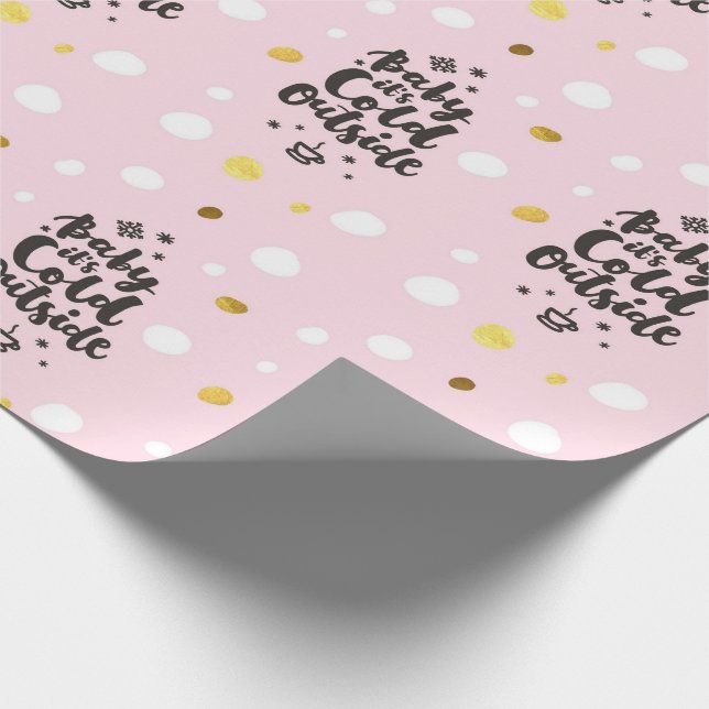 Baby Es ist kalt draußen Geschenkpapier (Ecke)