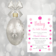 Baby Es ist kalt draußen Girl Winter Baby Dusche