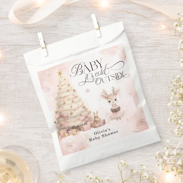 Baby es ist kalt draußen Hirschbaby-Dusche Geschenktütchen (Ausgeschnitten)