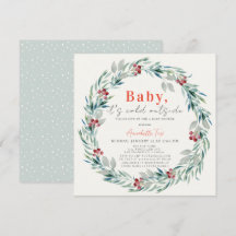 Baby Es ist kalt draußen Holiday Wreath Baby Dusch