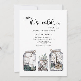 Baby es ist kalt draußen im Winter Babydusche einl Einladung