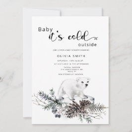 Baby es ist kalt draußen im Winter Babydusche Einladung