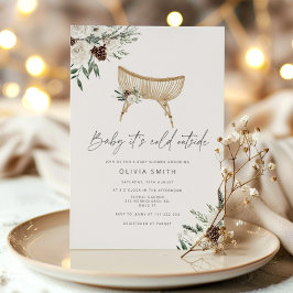 Baby es ist kalt draußen im Winter boho Babydusche Einladung