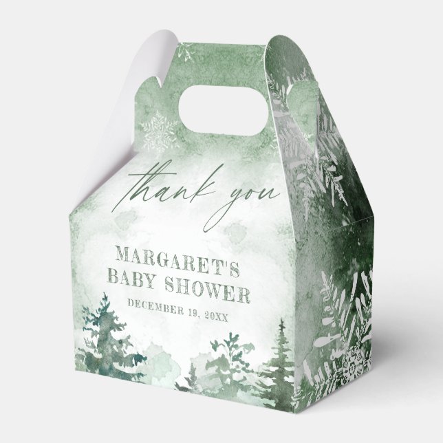 Baby Es ist kalt draußen im Winterwald Geschenkschachtel (Vorderseite)