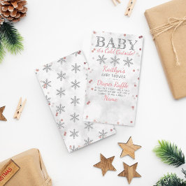 Baby Es ist kalt draußen Mädchen Winter Baby Dusch Begleitkarte