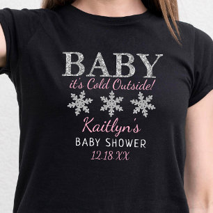 Baby Es ist kalt draußen Mädchen Winter Baby T-Shirt