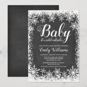 Baby Es ist kalt draußen Schnee Winter Baby Dusche Einladung
