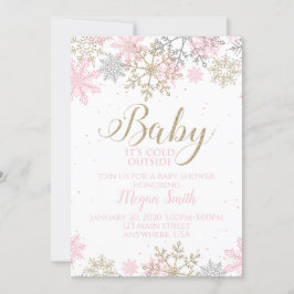 Baby Es ist kalt draußen Snowflake Babydusche Einladung