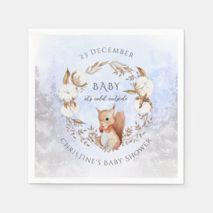 Baby Es ist kalt draußen Squirrel Winter Baby Dusc Serviette