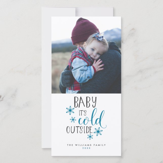 Baby Es ist kalt draußen Weihnachten (Vorderseite)