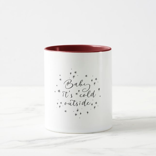 Baby Es ist kalt draußen Weihnachten Tasse (Zentrum)
