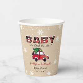 Baby Es ist kalt draußen | Weihnachtsdusche Pappbecher