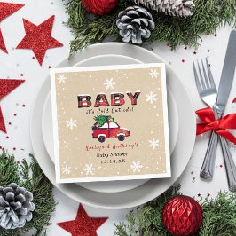 Baby Es ist kalt draußen | Weihnachtsdusche Serviette