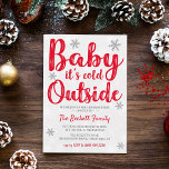 Baby Es ist kalt draußen | Weihnachtsfest - Party Einladung<br><div class="desc">Feiern Sie stilvoll mit diesen trendigen Weihnachtsliedern. Dieses Design lässt sich leicht mit Ihrer speziellen Veranstaltungssprache personalisieren und Ihre Gäste werden begeistert sein,  wenn sie diese fantastischen Einladungen erhalten.</div>