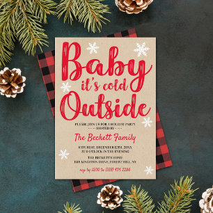 Baby Es ist kalt draußen   Weihnachtsfest - Party Einladung