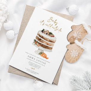 Baby Es ist kalt draußen Weihnachtskuchen Babydusc Einladung
