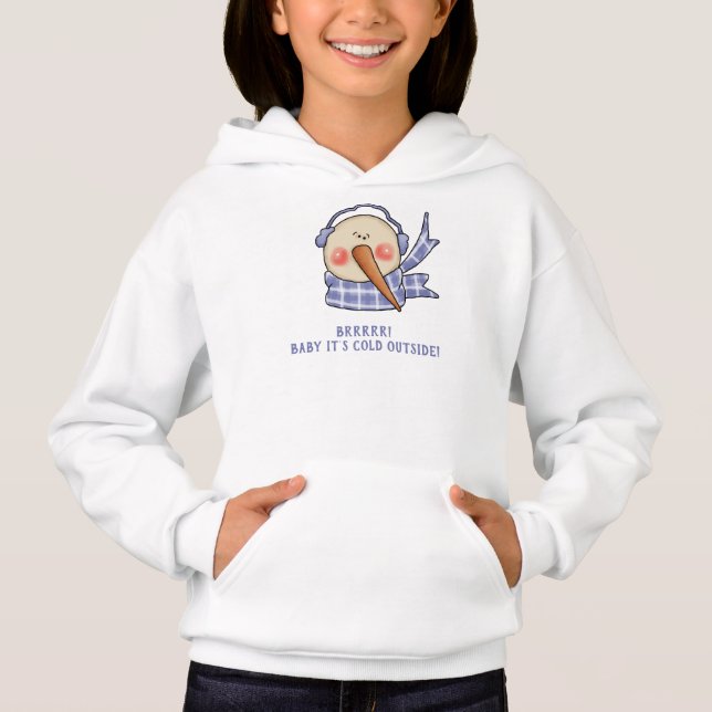 Baby Es ist kalt draußen Whimsical Snowman Shirt (Vorderseite)