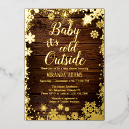 Baby es ist kalt draußen Winter Baby Dusche Folieneinladung