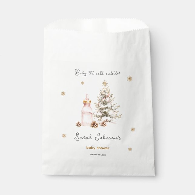 Baby es ist kalt draußen Winter Baby Dusche Geschenktütchen (Vorderseite)