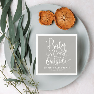 Baby Es ist kalt draußen Winter Baby Dusche Serviette