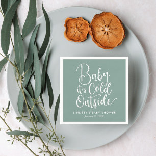 Baby Es ist kalt draußen Winter Baby Dusche Serviette