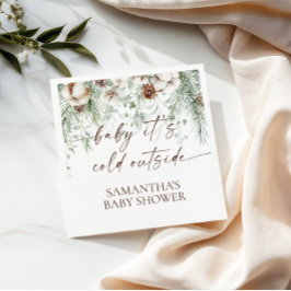 Baby Es ist kalt draußen Winter Baby Dusche Serviette