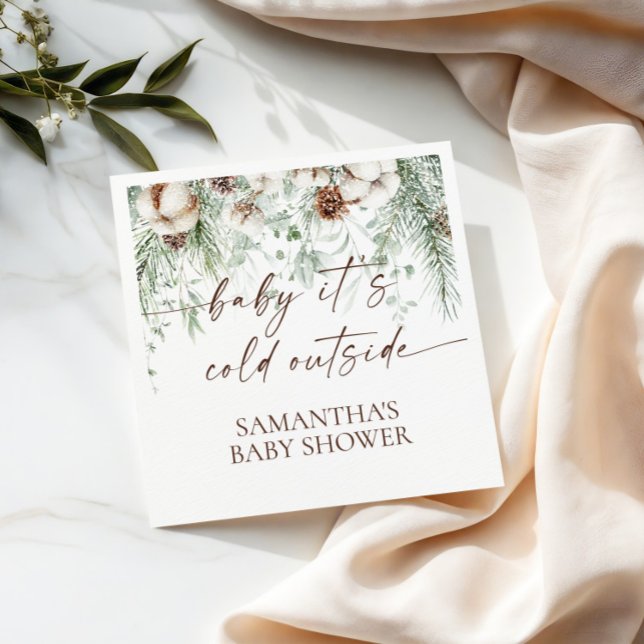 Baby Es ist kalt draußen Winter Baby Dusche Serviette (Von Creator hochgeladen)