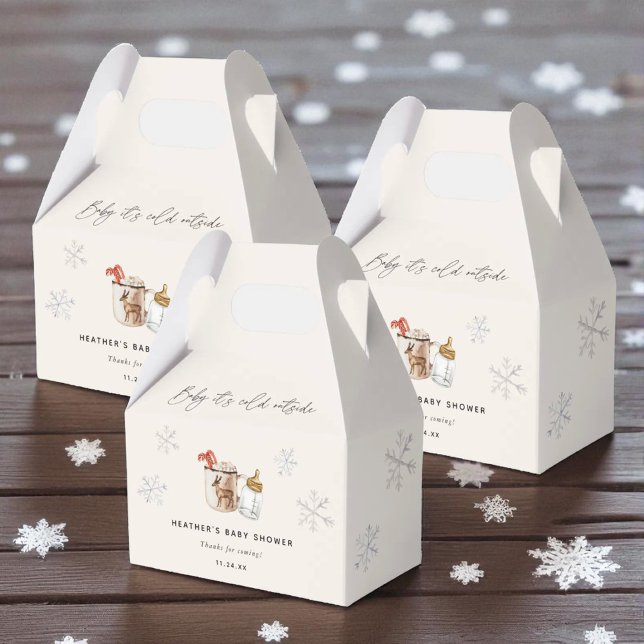 Baby Es ist kalt draußen Winter Baby Duschfavors Geschenkschachtel (Von Creator hochgeladen)